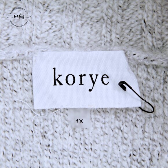 NWOT Korye Turtleneck Sweater Light Gray Women 1X - Picture 8 of 9